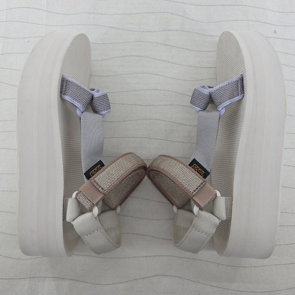 Teva Women Flatform Universal Karina Macaroon Mult Platform Sandals 1125652 Sz 8 - Picture 10 of 12